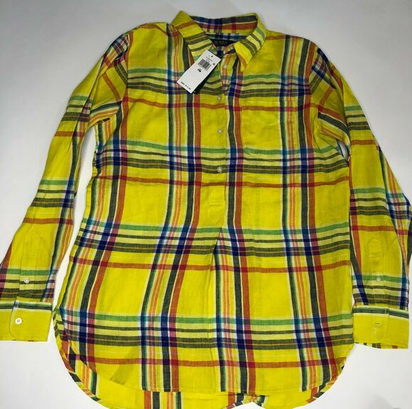 Lauren Ralph Lauren Tops - Lauren Ralph Lauren Women's shirt long sleeve 201786821001 Yellow Size PM
